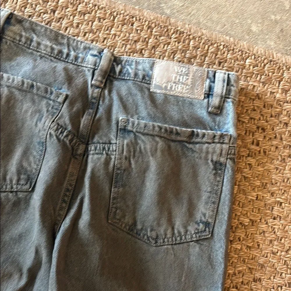 Free People Gray Relaxed Jeans